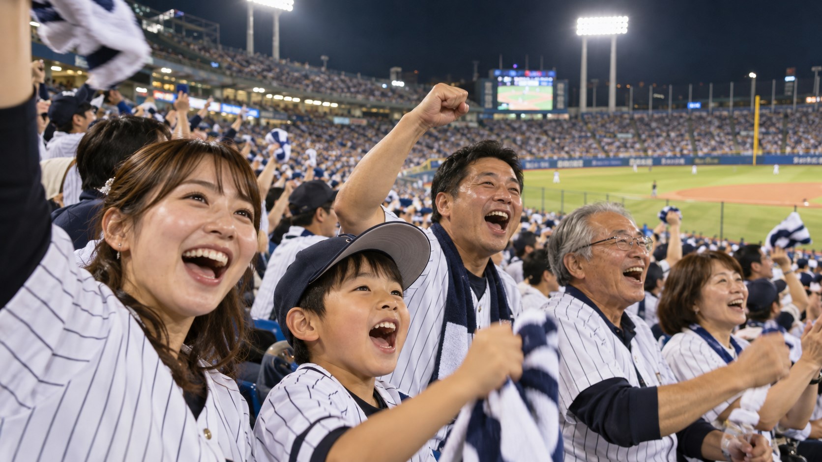 スポーツイベントを応援する観客
