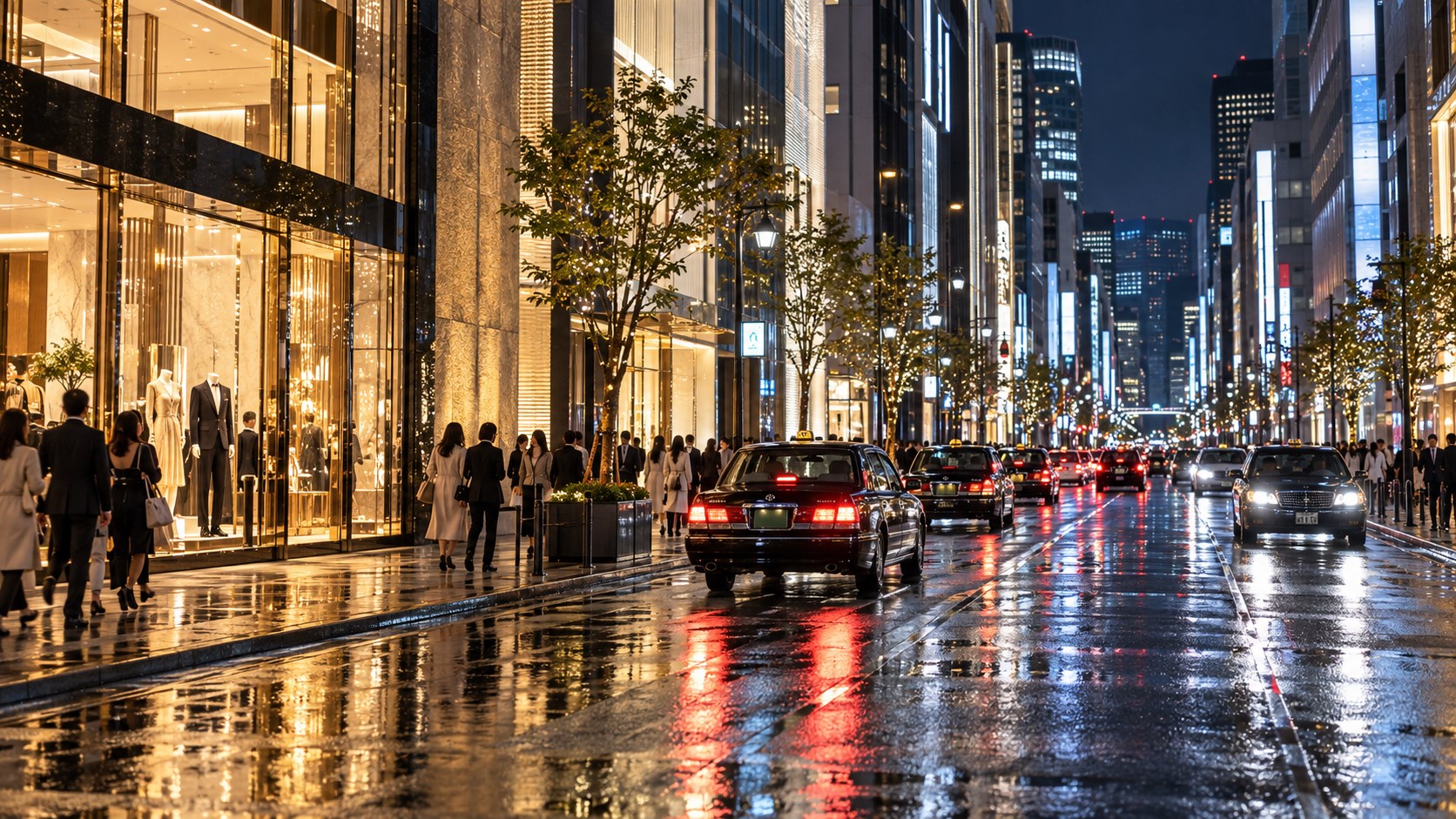 銀座の夜景と大人の社交場